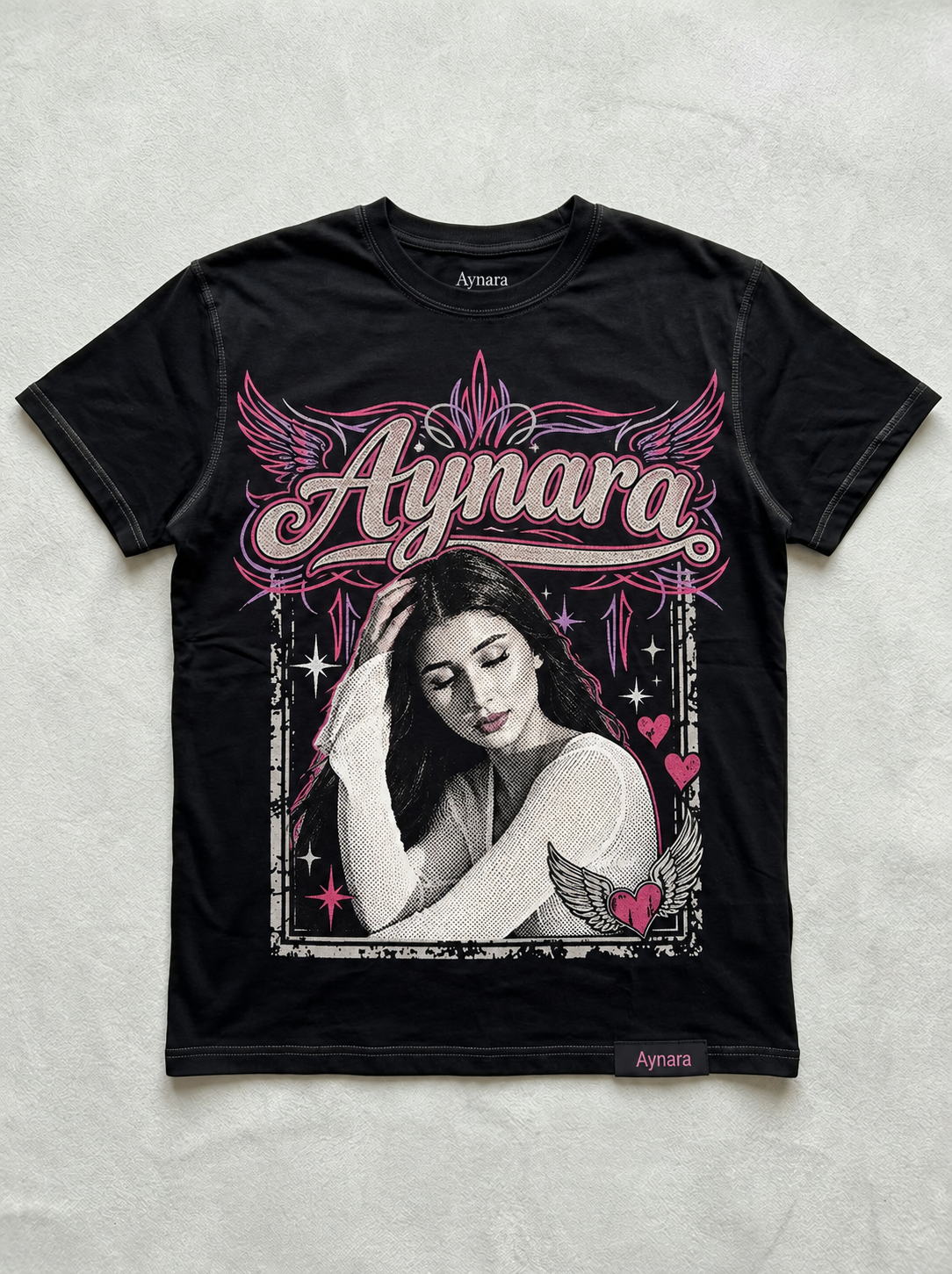 Aynara portrait tee — generated concept mockup