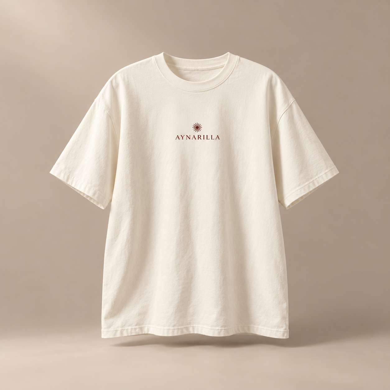 Aynarilla Ivory tee — generated concept mockup